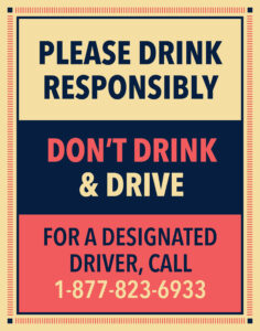 Drink Responsibly Signage