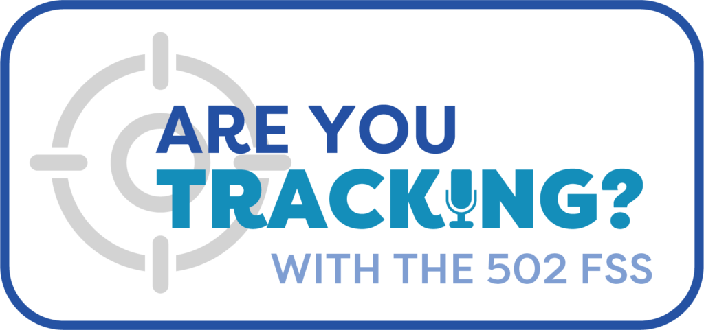 502d FSS Are You Tracking Podcast Logo Design