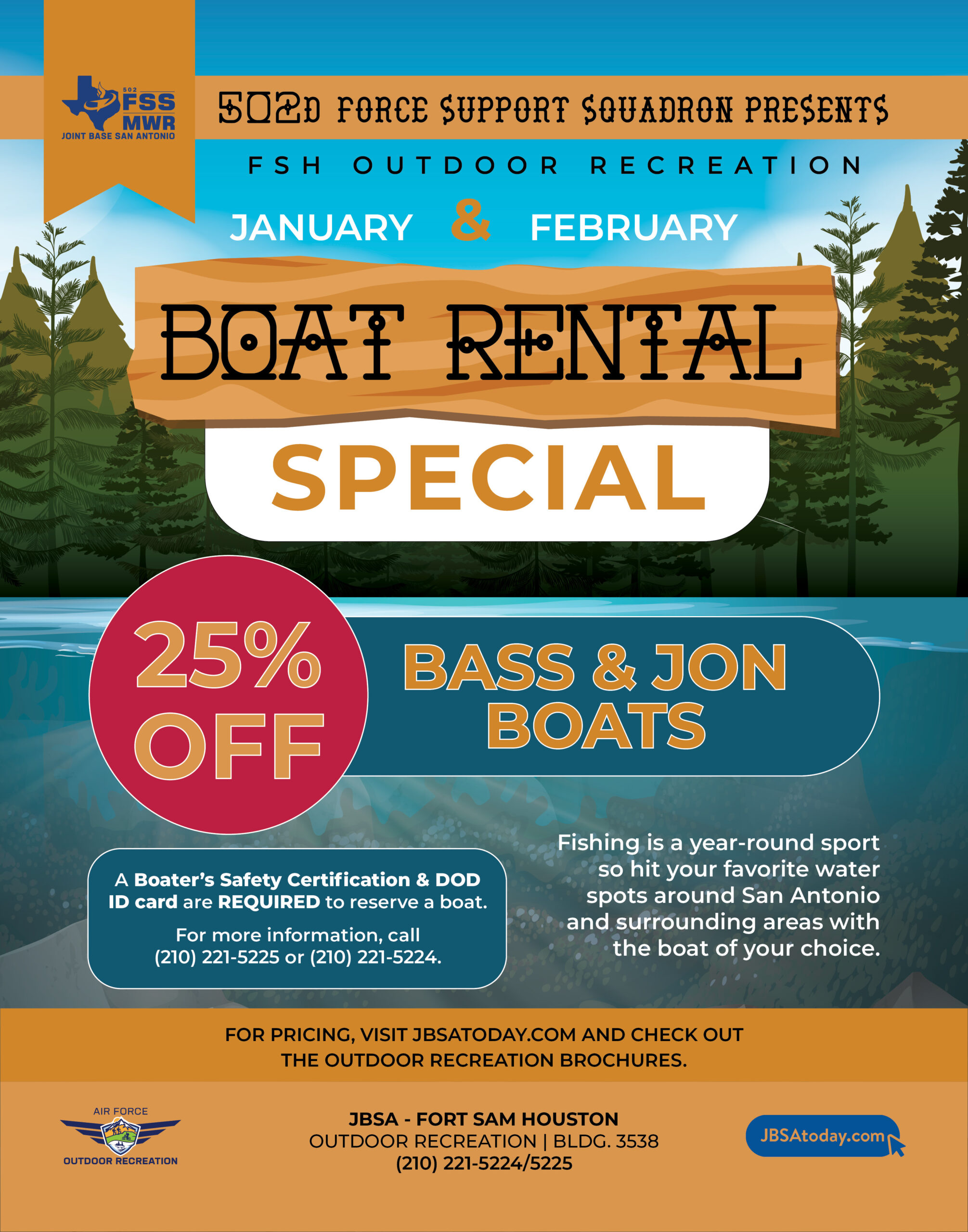 January/February Boat Rental Special